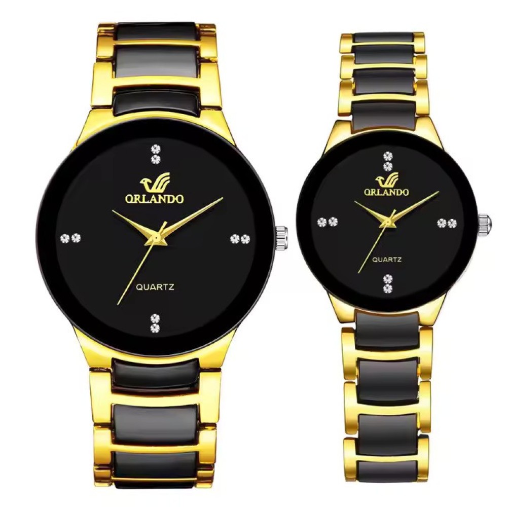Men & Women Fashion watch Business Steel Band Quartz Watch Couple Lover Watch